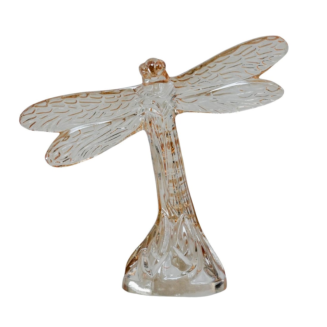 Lalique Dragonfly Crystal Figurine: Lalique Dragonfly Crystal Figurine20th century, FrenchThe "Libellule" model features intricate realistic detailing on the wings and a slender body. Mark "Lalique France" on the bottom. Comes in origin