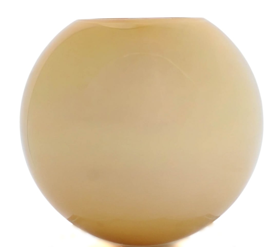 Fendi "Casa Murano" Glass Yellow Orb Vase (1 of 1)