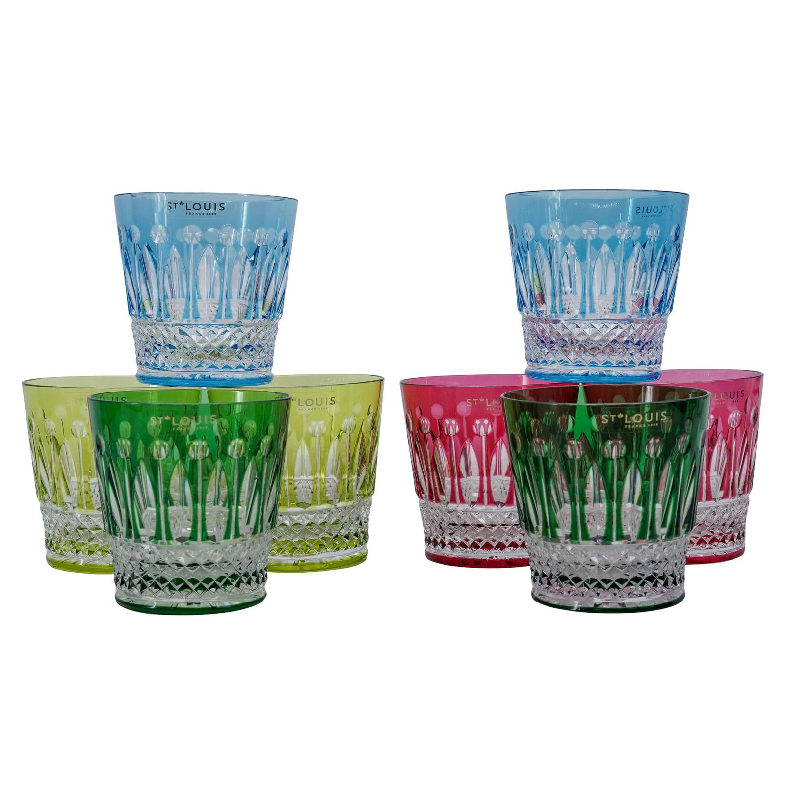 (8 Pc) Saint Louis "Tommy" Crystal Tumblers (1 of 10)