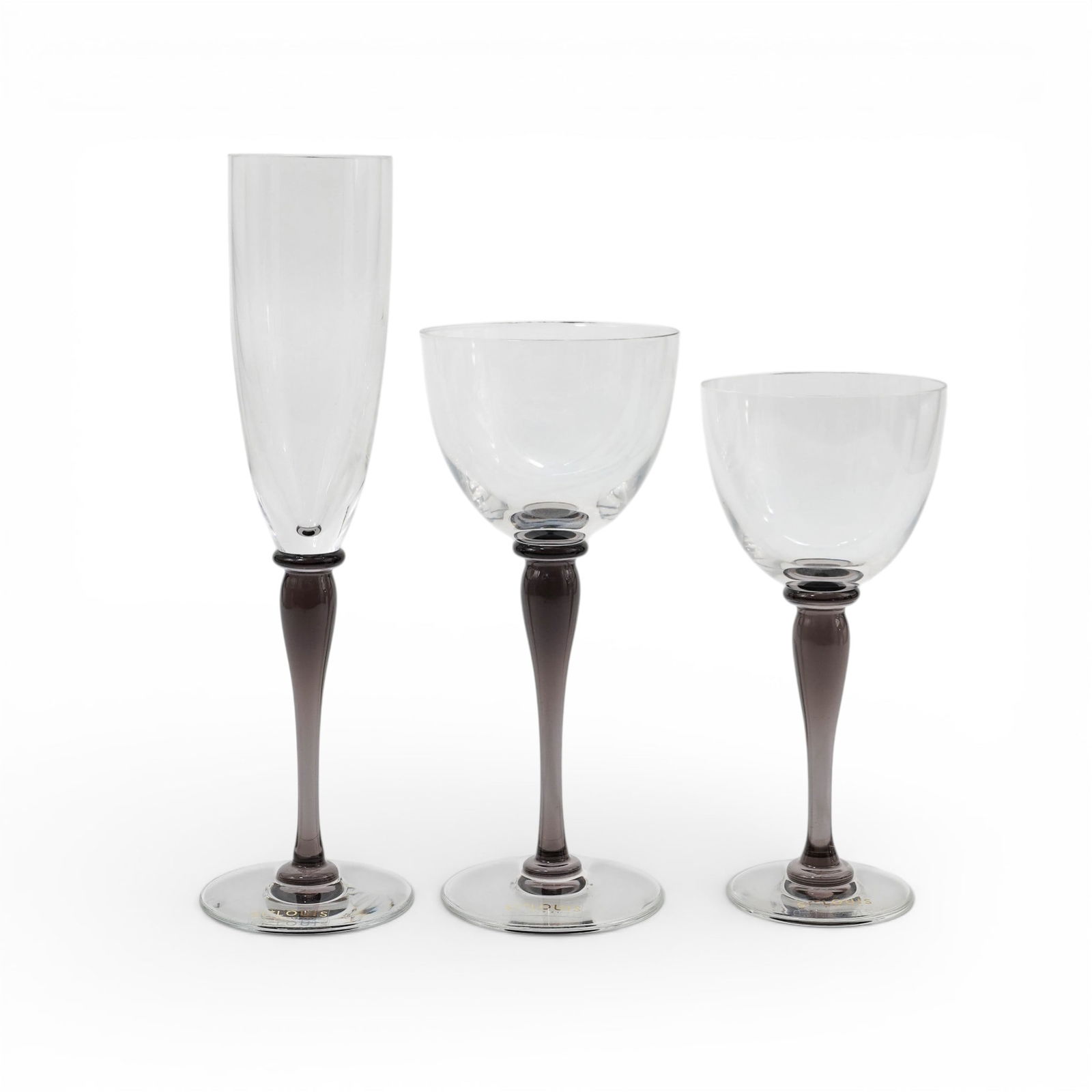 (3 Pc) Saint Louis "Amadeus" Crystal Glasses (1 of 8)