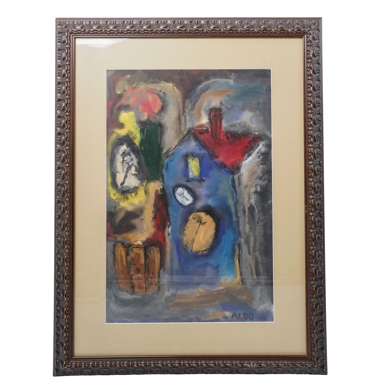 Aldo Luongo (Argentinian, B. 1940) Abstract Mixed Media on Paper (1 of 5)