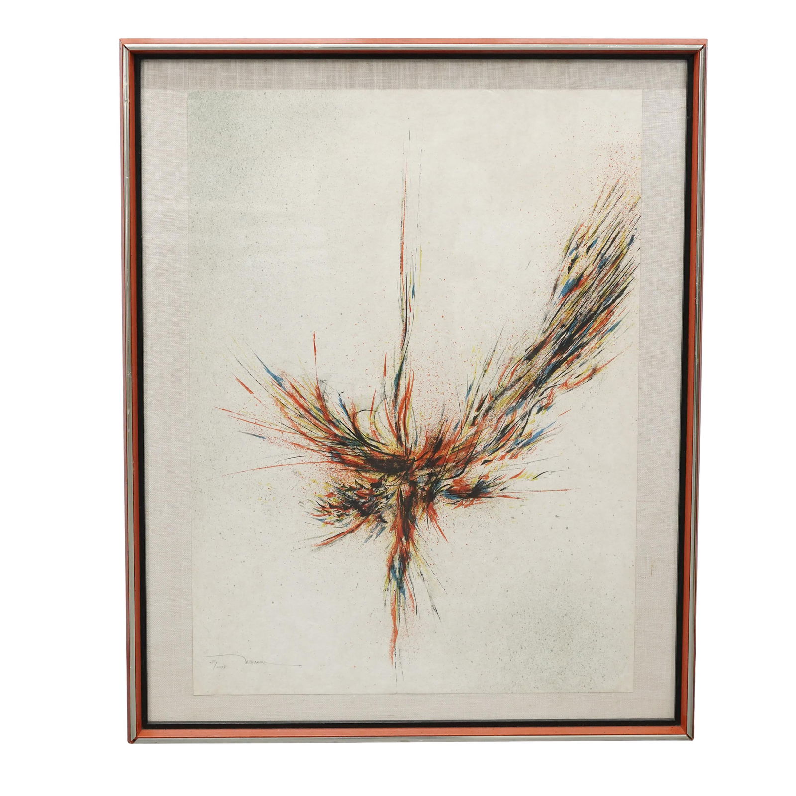 Leonardo Nierman (Mexican B.1932-2023) "Firebird" Lithograph: Leonardo Nierman (Mexican B.1932-2023) "Firebird" Lithograph1974, Mexican“Firebird“, limited edition color lithograph, by a prominent Mexican artist whose style is categorized as "Magical Expressi