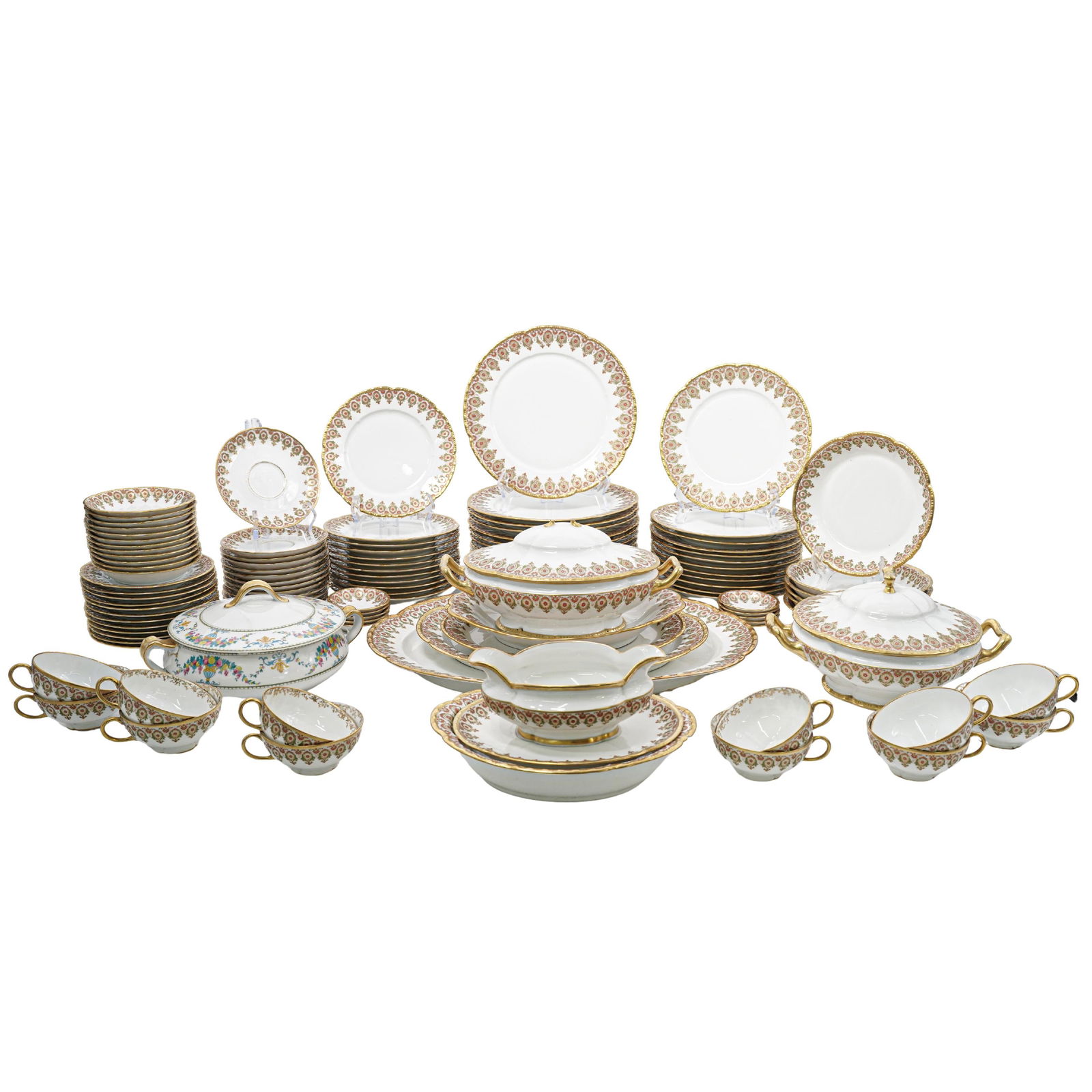 (110 PC) Limoges WM Guerin & Co. Porcelain Service (1 of 10)