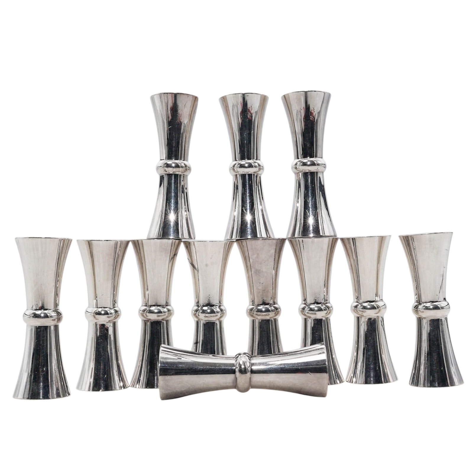 (12pc) Christofle Silver Plated "Babylon" Knife Rests: (12pc) Christofle Silver Plated "Babylon" Knife RestsLate 20th to 21st century, FrenchTwelve Christofle "Babylon" knife rests. Classic, silver-plated accessories designed to elevate table settings and
