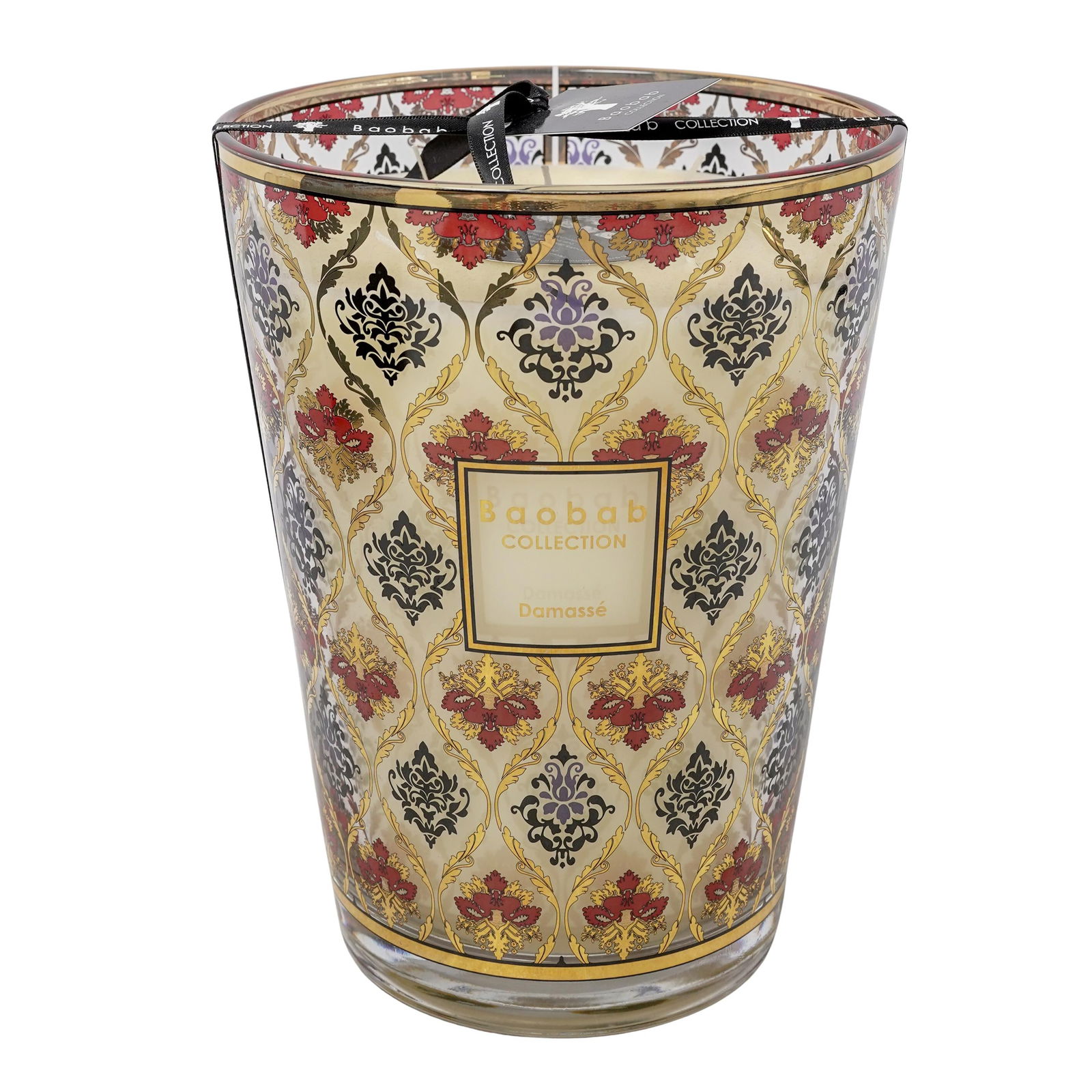 Baobab Collection Damasse Max Fragranced Candle: Baobab Collection Damasse Max Fragranced Candle20th century, TanzanianBaobab Limited edition Damasse Max 24 Candle. The fragrance of the candle is described with the following notes: bergamot, cedar,