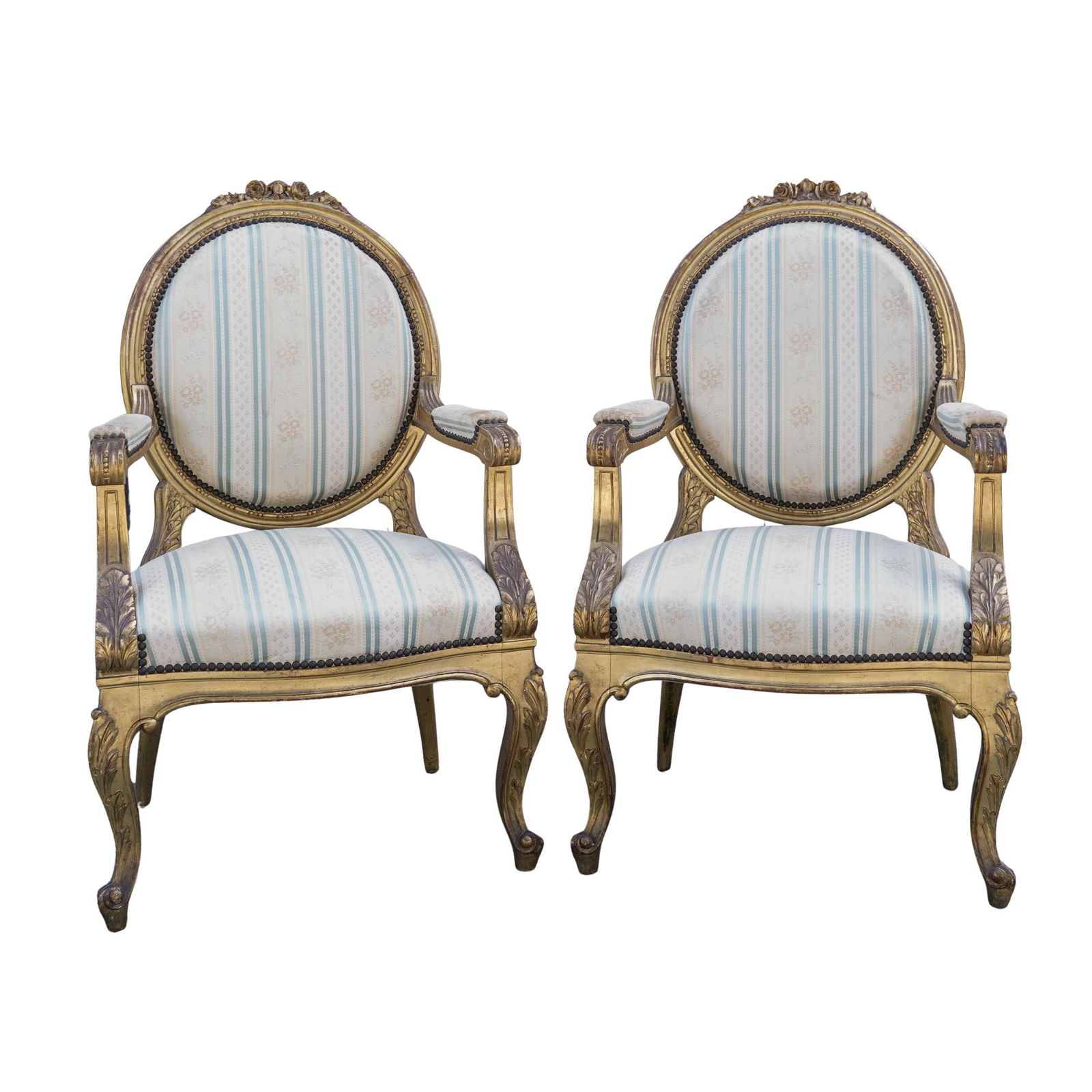 Pair of French Louis XVI Style Armchairs (1 of 7)