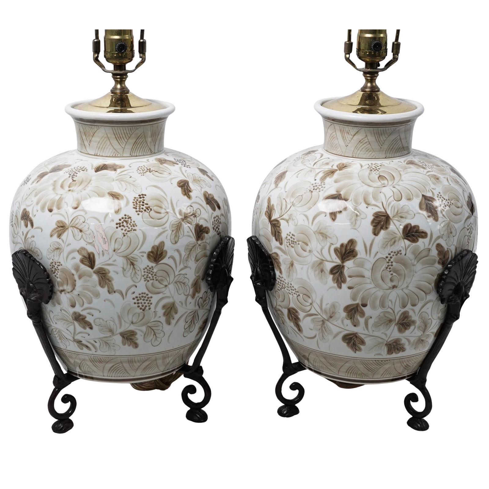 Pair of Maitland-Smith Chinoiserie Table Lamps (1 of 7)