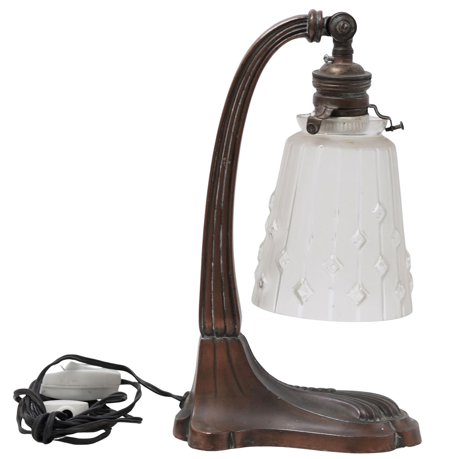 Antique Spelter Task Lamp - 3