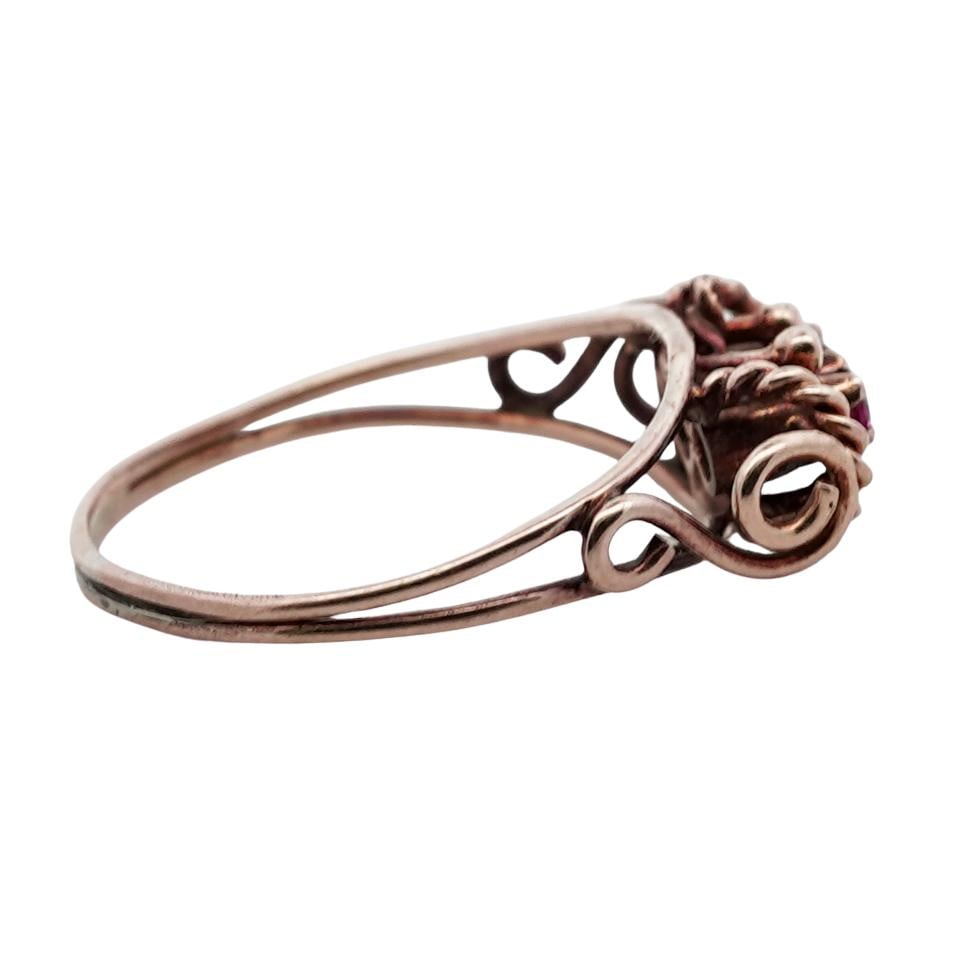 Vintage 18k Gold & Ruby Ring - 3