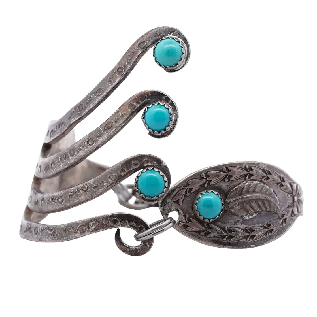 Vintage Navajo Sterling Silver & Turquoise Bracelet (1 of 3)