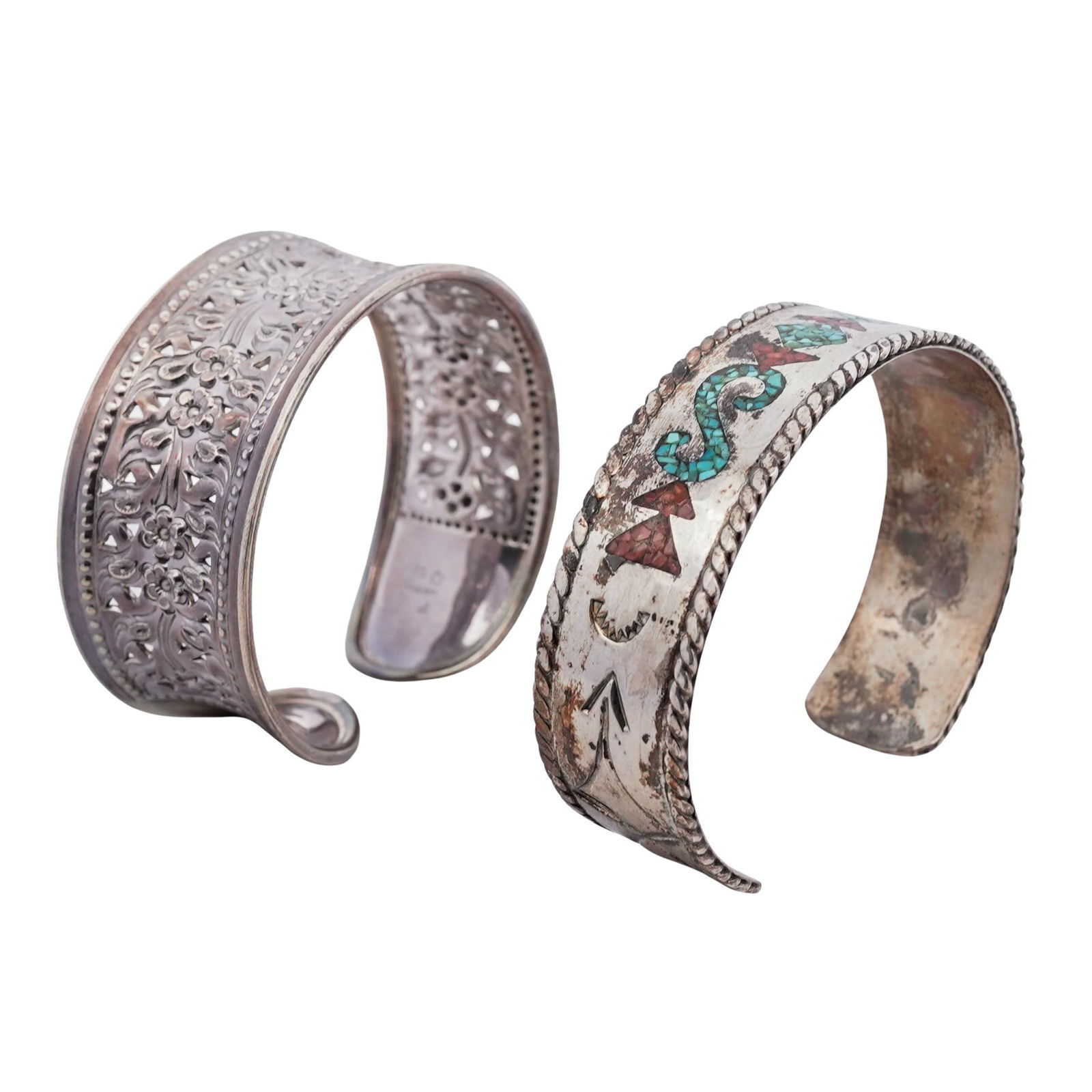 (3 Pcs) Sterling Silver Cuff Bracelets - 2