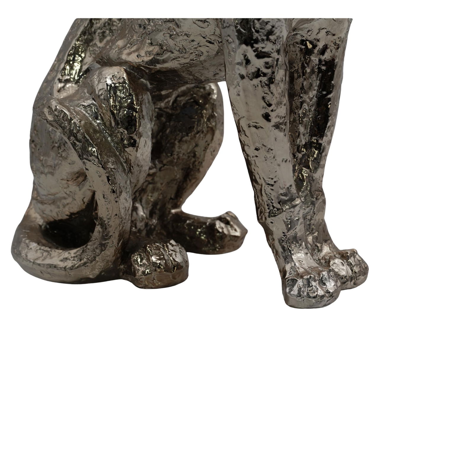 Silver Overlay Jaguar Statue - 4
