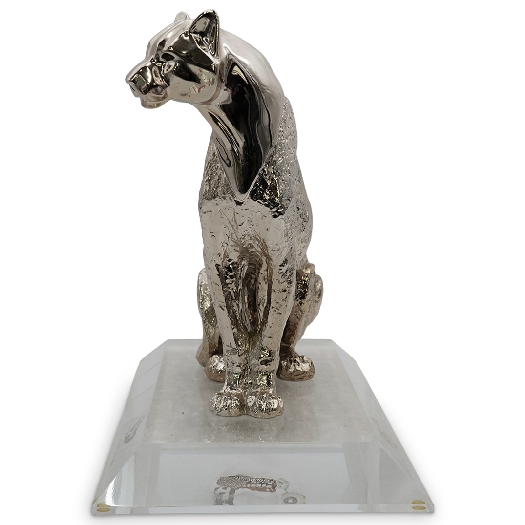 Silver Overlay Jaguar Statue - 5