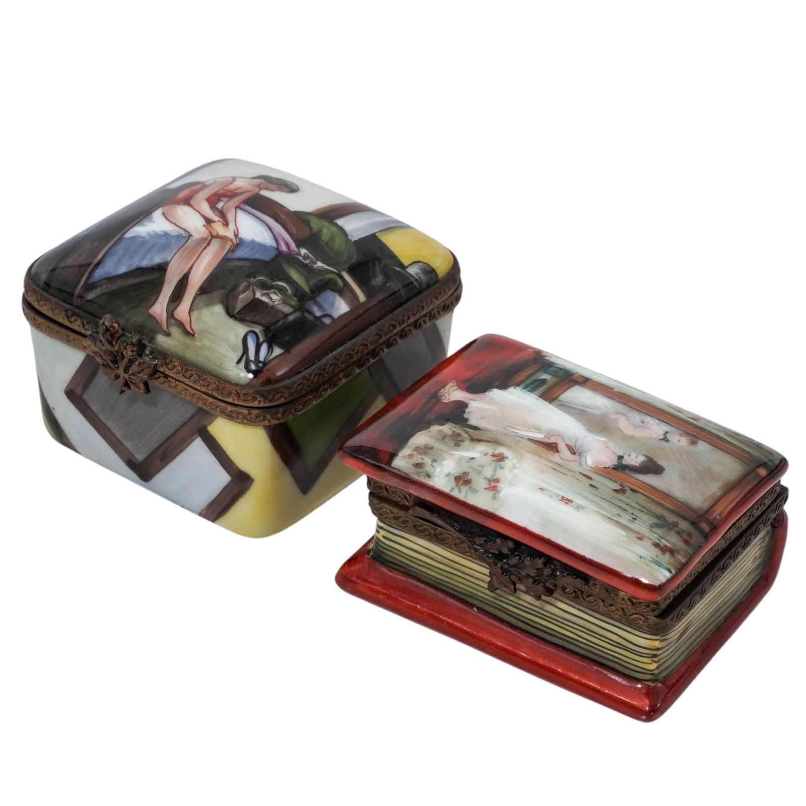 (2 pcs) Thyssen-Bornemisza Nat'l Museum Limited Edition Limoges Boxes (1 of 12)