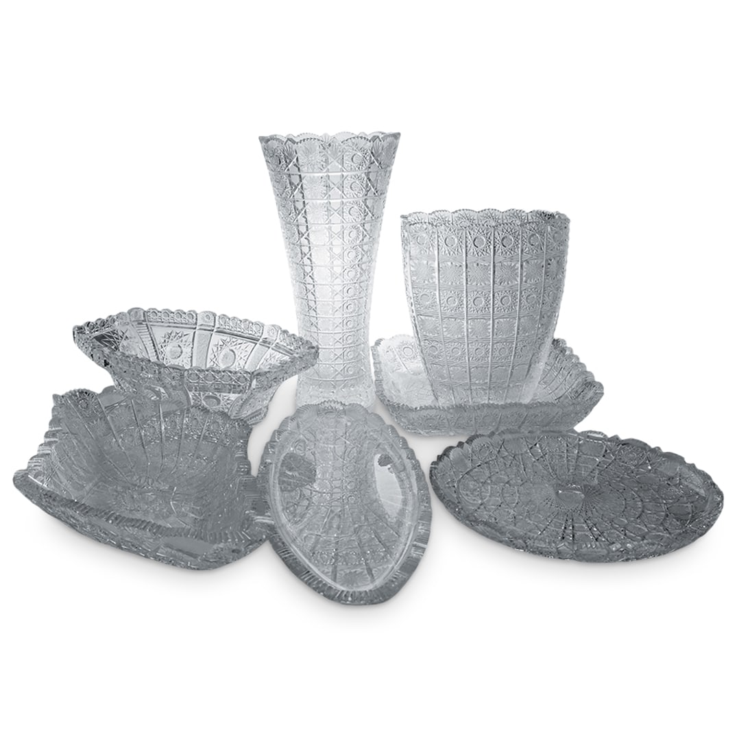 (7pc) American Brilliant Cut Crystal Group (1 of 16)