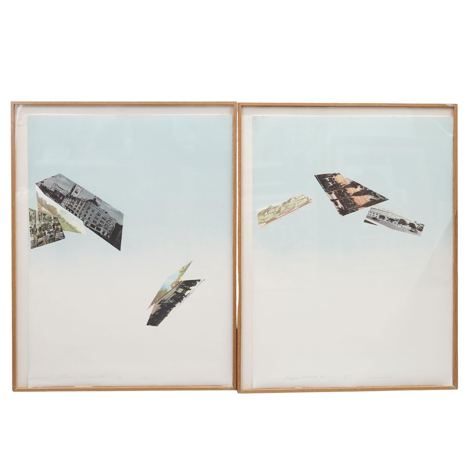 Robin Vaccarino "Freeze Frame" LE Lithograph Diptych: Robin Vaccarino "Freeze Frame" LE Lithograph DiptychLate 20th c., USAPair of limited edition lithographs on paper by Robin Vaccarino (American, 20th c.). They are titled "Freeze Frame III" and "Freeze