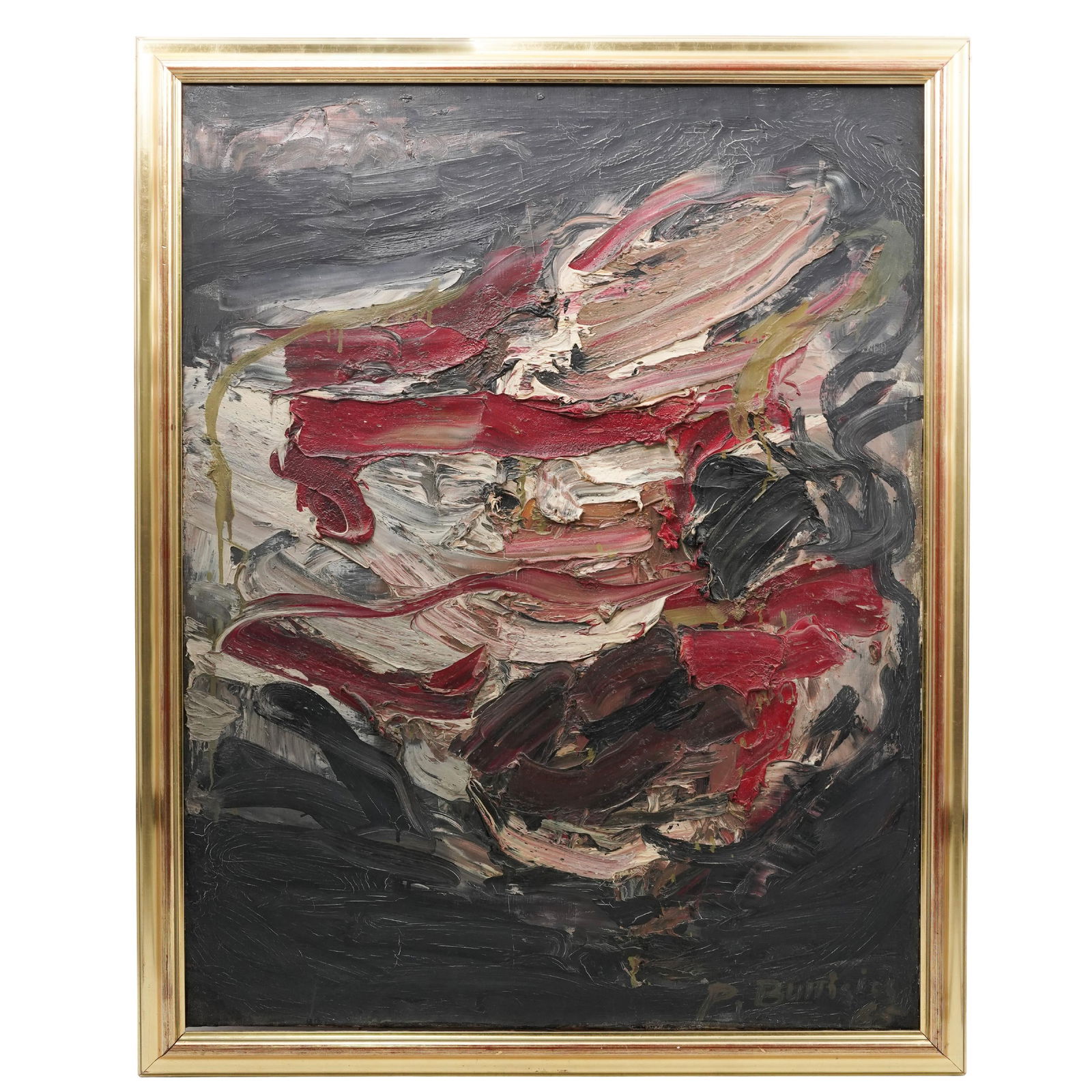 Large Impasto Abstract Expressionist Oil on Canvas Painting (1 of 7)