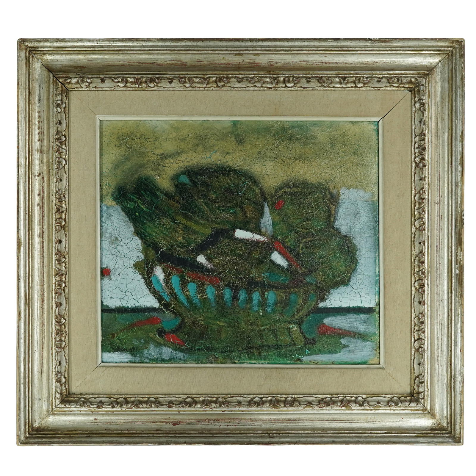 Lazzaro Donati (Italian, 1926-1977) Abstract Still Life Oil on Board: Lazzaro Donati (Italian, 1926-1977) Abstract Still Life Oil on BoardMid-20th century, ItalianLazzaro Donati is well-known for his abstract expressionist style, he used thick textured layers of oil pai