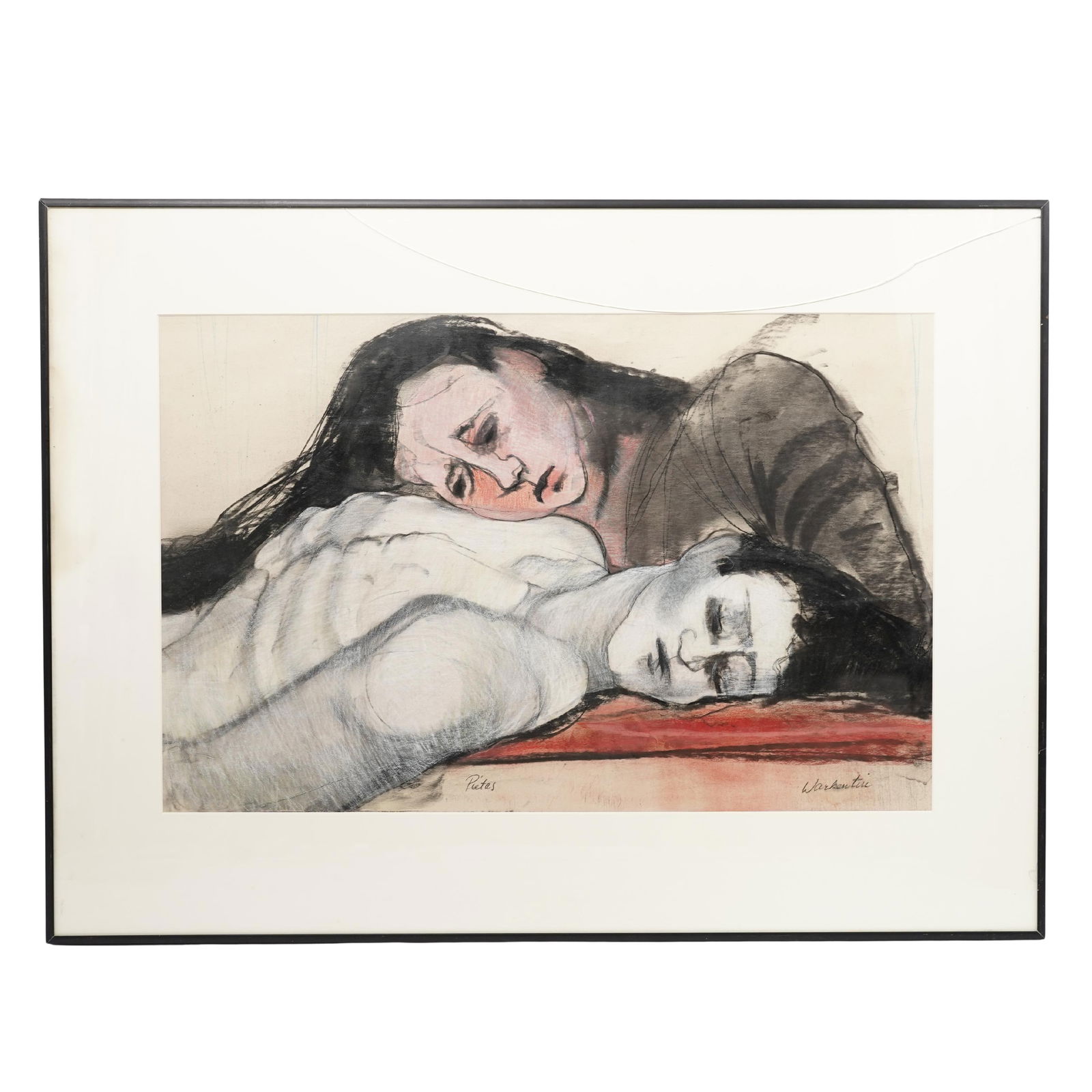 Verona Warkentin Simmons (Canadien, 1931-2006) Watercolor Charcoal on Paper (1 of 7)