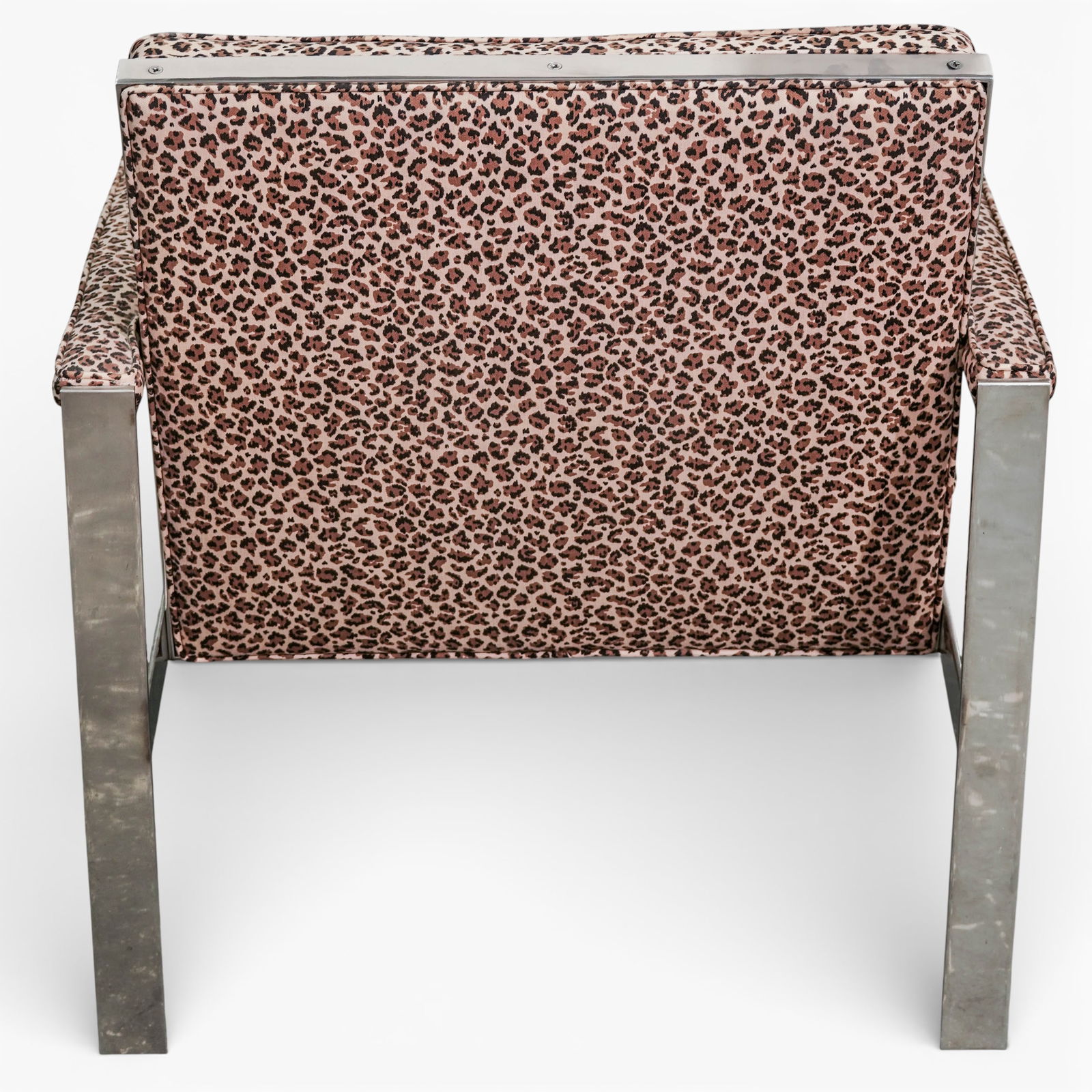 Milo Baughman x Thayer Coggin Chrome & Leopard Arm Chair - 5