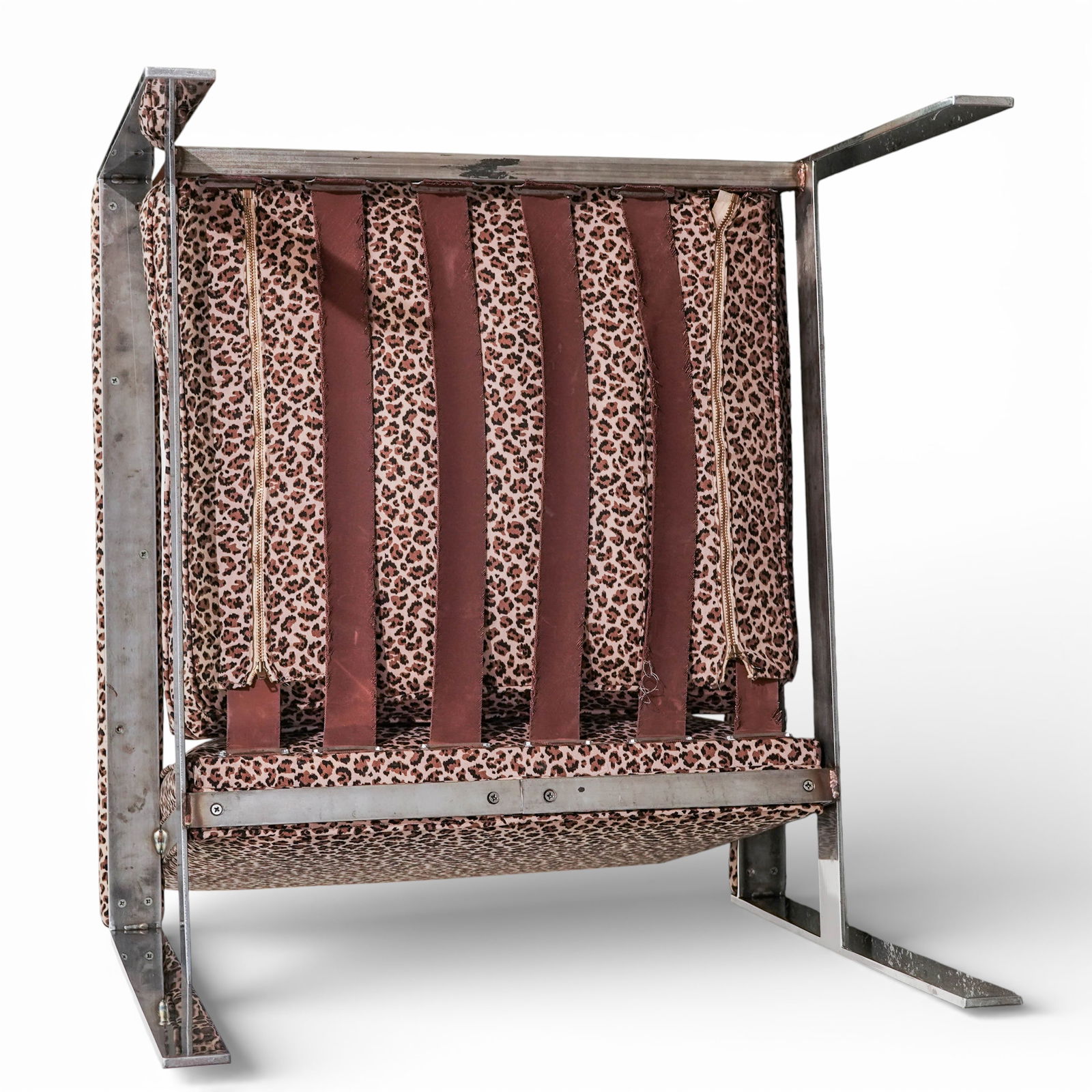 Milo Baughman x Thayer Coggin Chrome & Leopard Arm Chair - 8