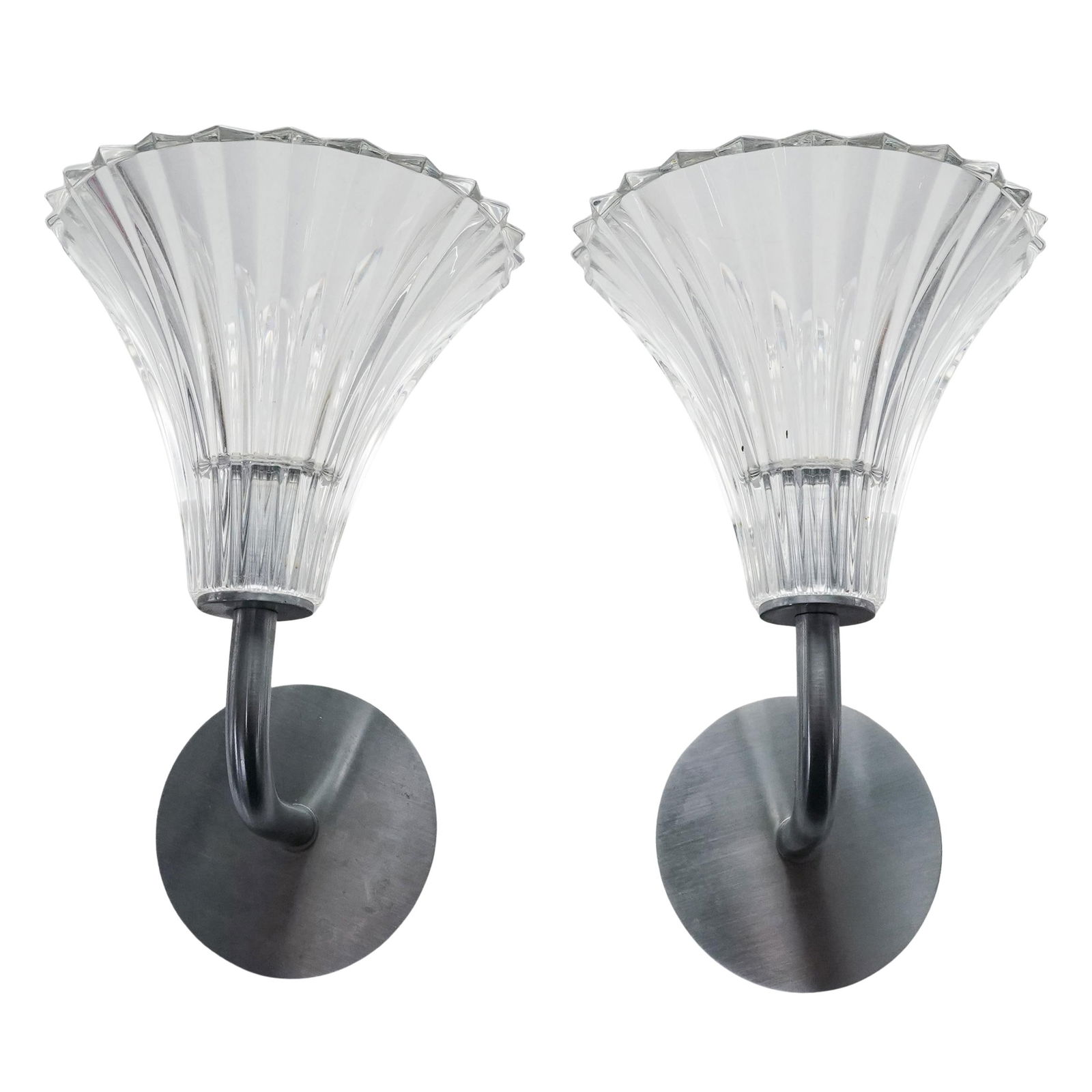 Pair Baccarat Crystal "Mille Nuits" Tulip Wall Sconces: Pair Baccarat Crystal "Mille Nuits" Tulip Wall Sconces 20th century, French Mille Nuits (meaning "A thousand nights"), designed by Mathias. This collection is inspired by the enchanting world of the