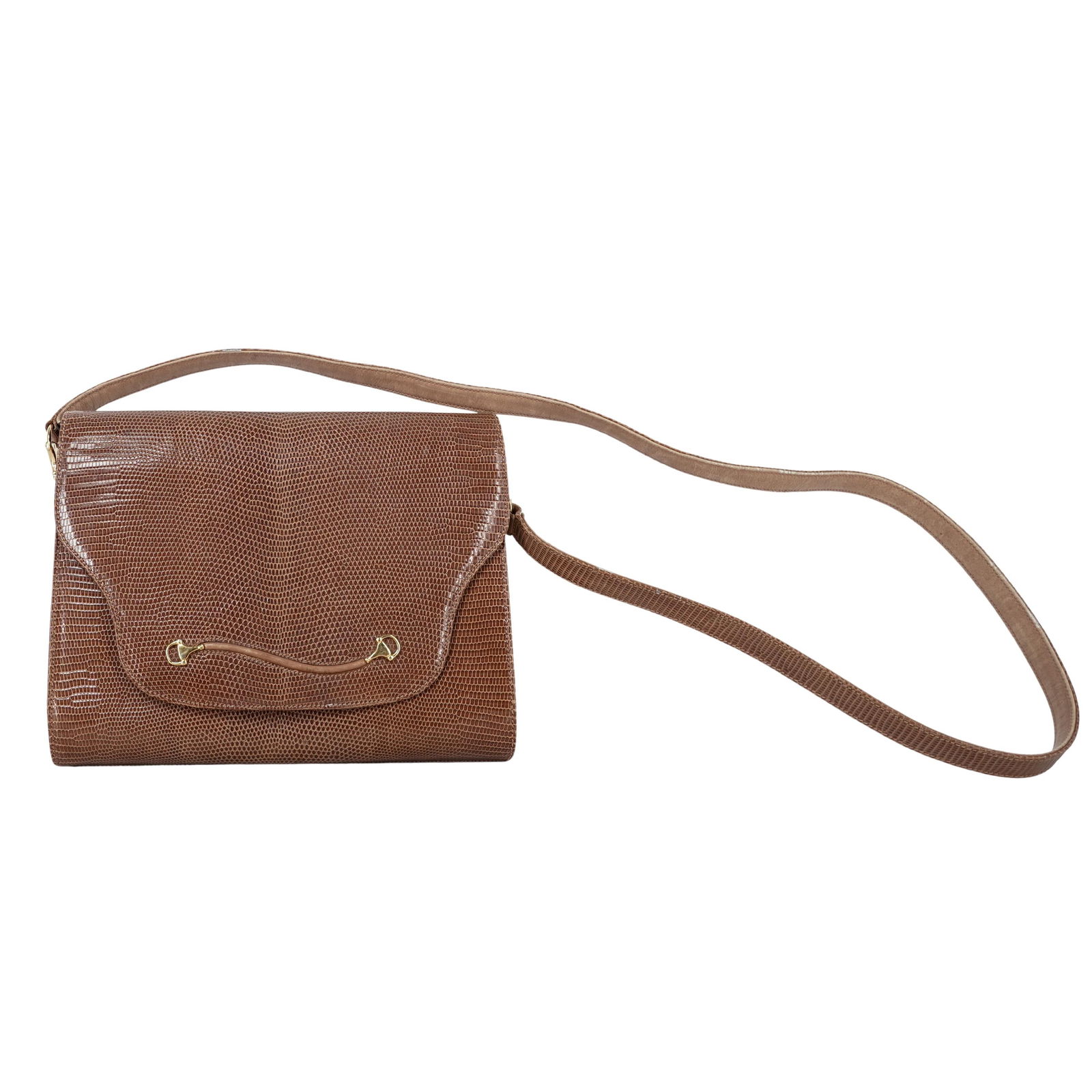 Vintage Gucci Lizard Skin Shoulder Bag - 2