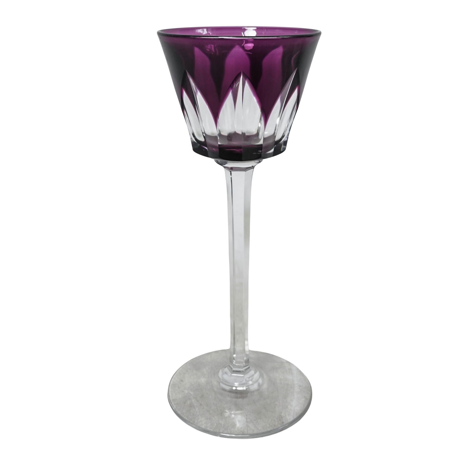 (8 Pc) Baccarat Cut Crystal Rhine Wine Glasses Set - 5