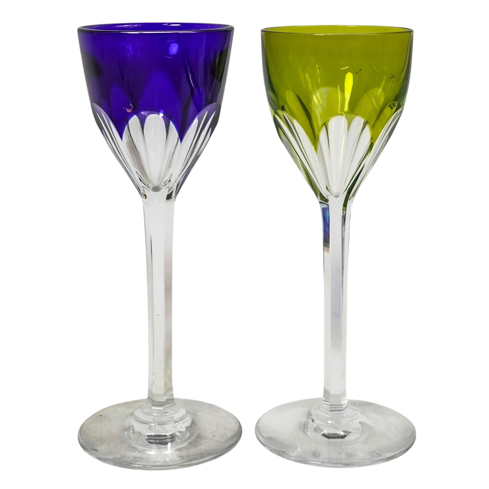 (10 Pc) Baccarat "Genova" Cut Crystal Wine Glasses - 2