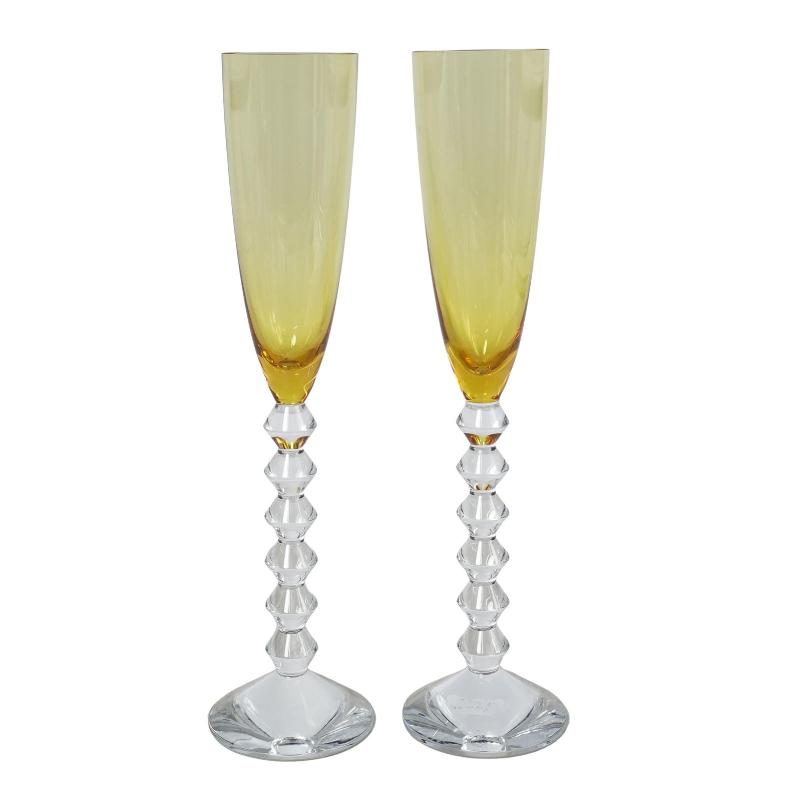 Baccarat x Savinel & Rozé Crystal "Vega Flutissimo" Champagne Flutes: Baccarat x Savinel & Rozé Crystal "Vega Flutissimo" Champagne Flutes20th-21st Cent., FrenchThese luxury champagne flutes are part of the Vega collection, designed for Baccarat by the artistic duo Sav