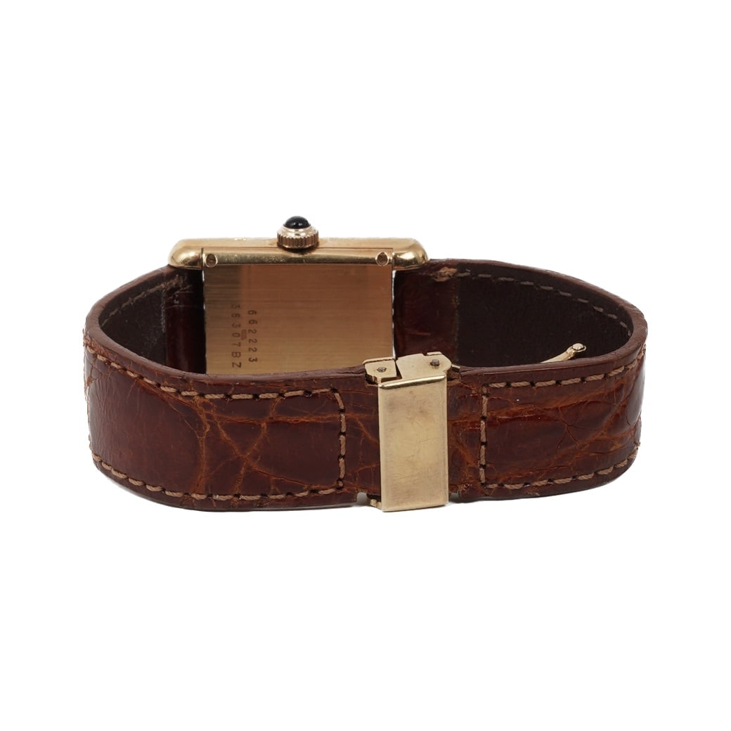 Baume & Mercier "Tank" 18K Gold Ladies Watch REF# 38307 - 4