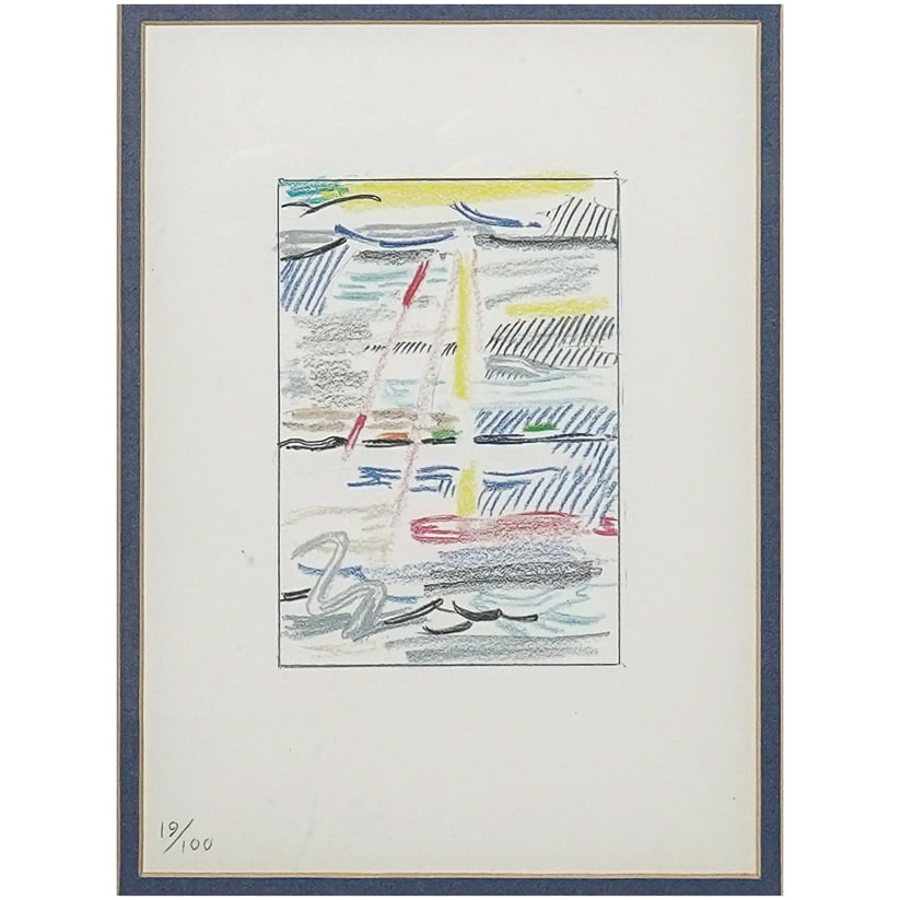 Roy Lichtenstein "Sunshine Through the Clouds" LE Lithograph: Roy Lichtenstein "Sunshine Through the Clouds" LE Lithograph1986, AmericanOffset lithograph by Roy Lichtenstein (American, 1923-1997) titled "Sunshine Through the Clouds," originally produced in as pa