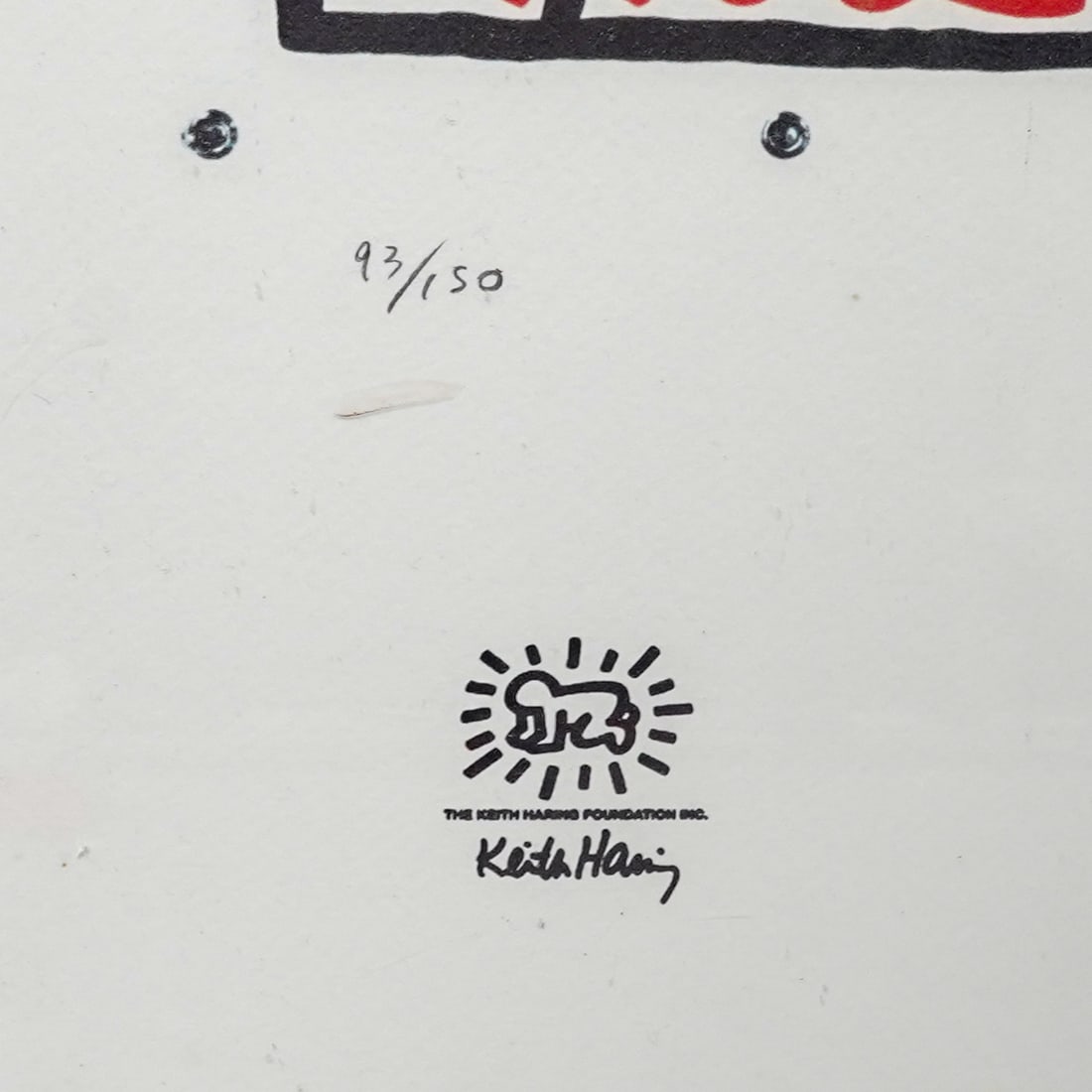 Keith Haring (American. (1958-1990) "Red King" Lithograph - 6