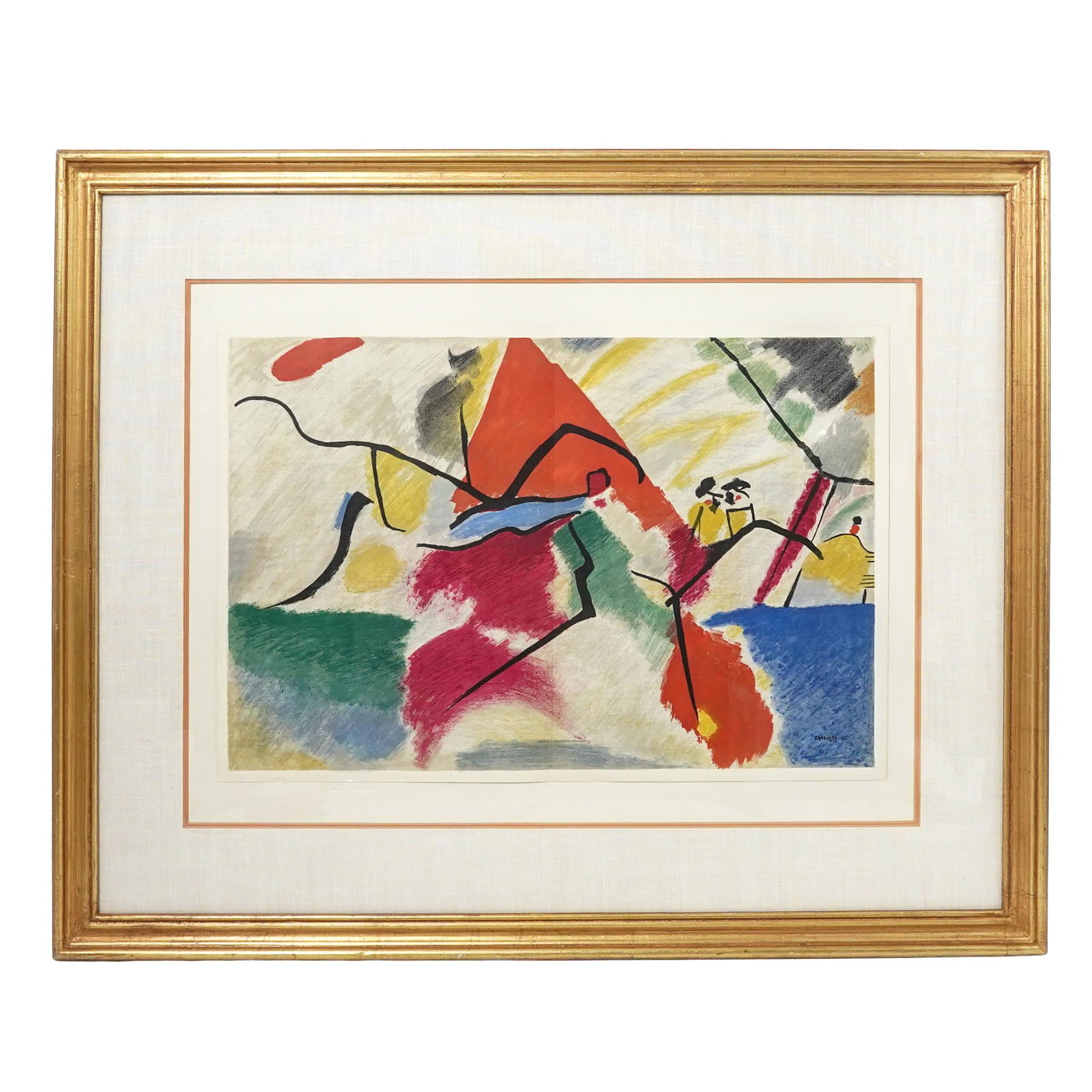 Wassily W. Kandinsky (Russian, 1866- 1944) 'Impression V (Park) Lithograph: Wassily W. Kandinsky (Russian, 1866- 1944) 'Impression V (Park) Lithograph 20th Cent. 'Impression V (Park)'. The original work is held at the Musée National d'Art Moderne at the Centre Pompidou in
