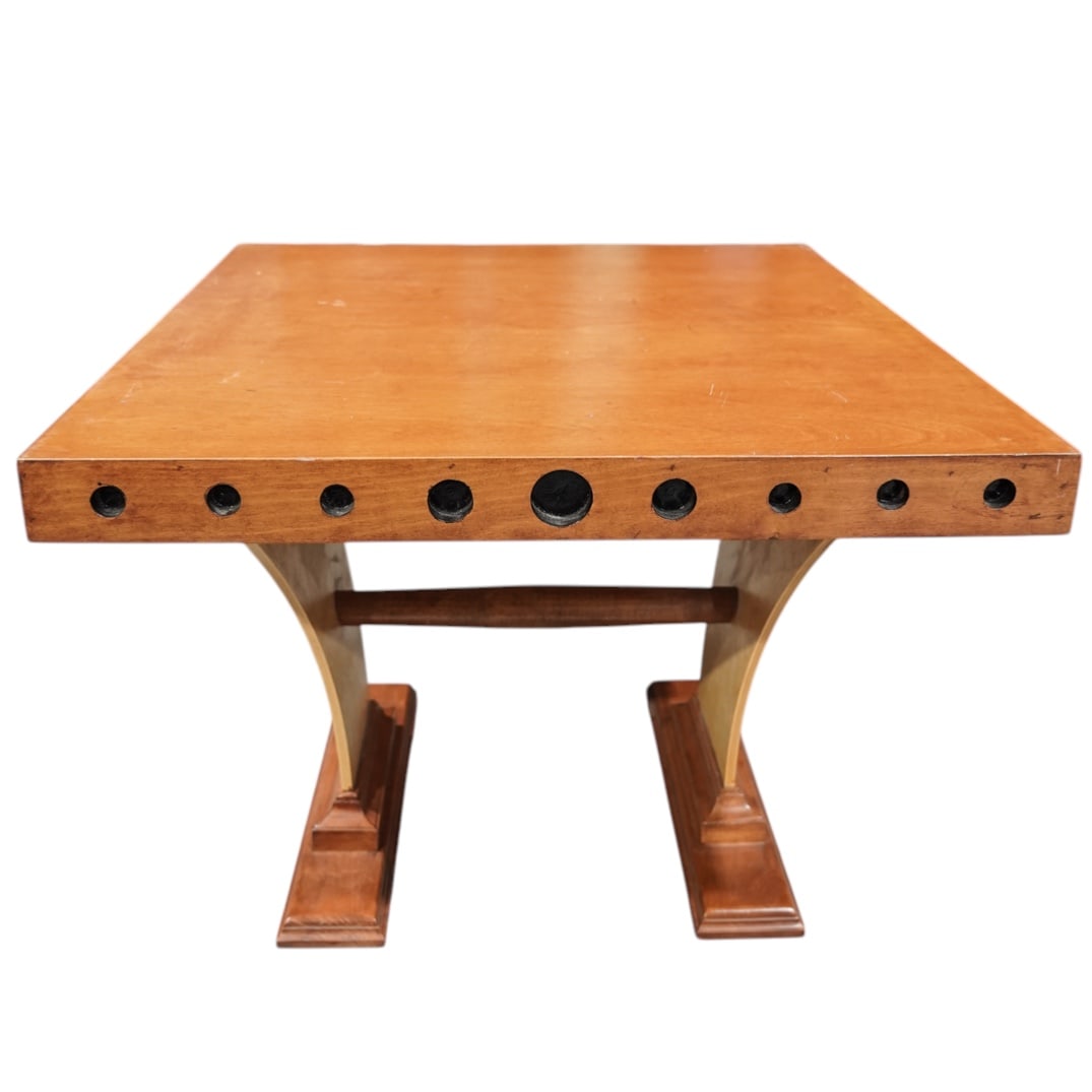 Pair Postmodern Wood End Tables - 4