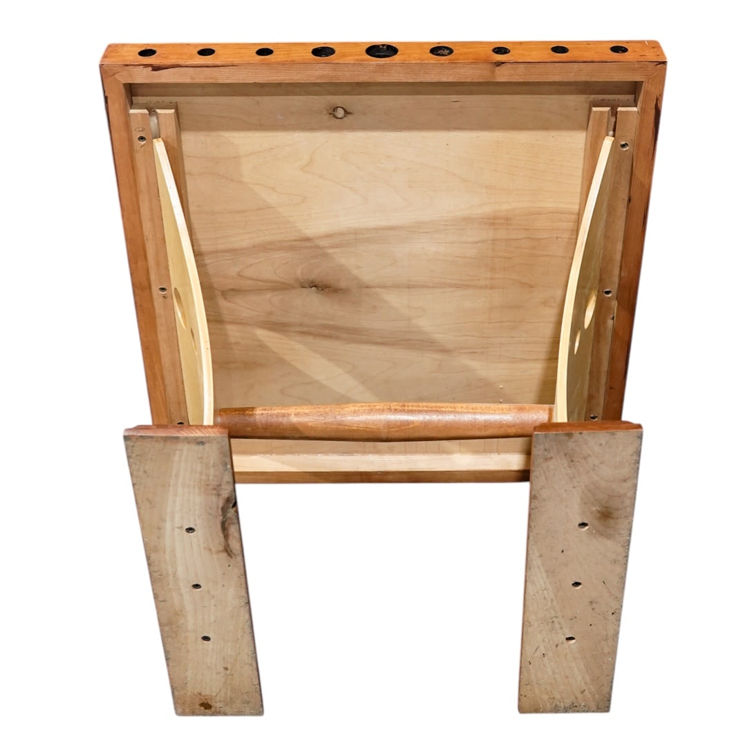 Pair Postmodern Wood End Tables - 5