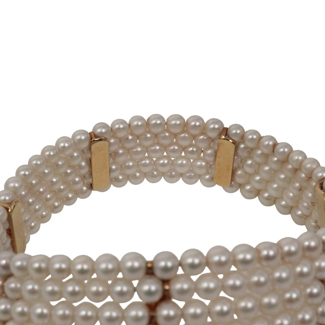 Vintage French 18k Gold & Pearl Choker - 6