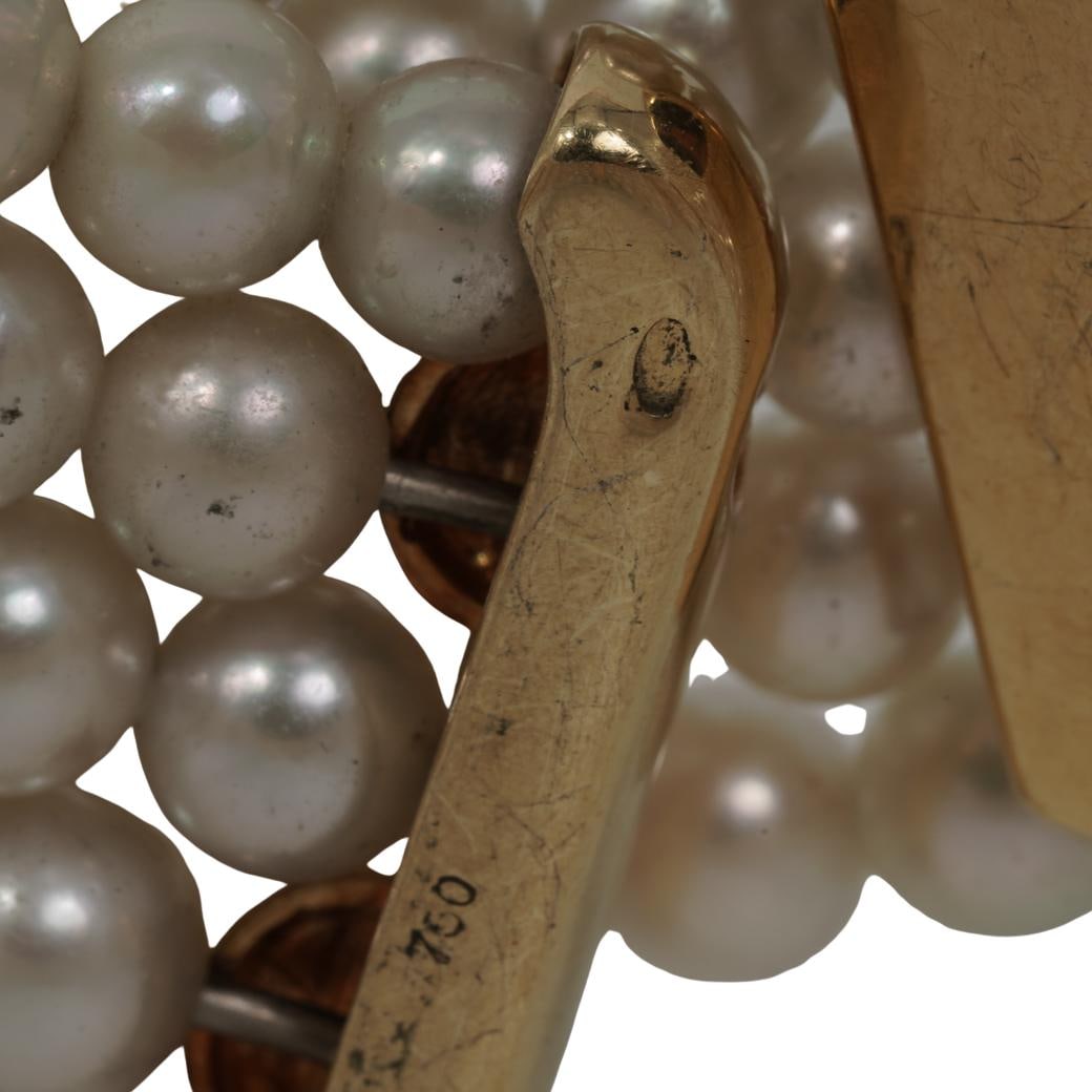 Vintage French 18k Gold & Pearl Choker - 7