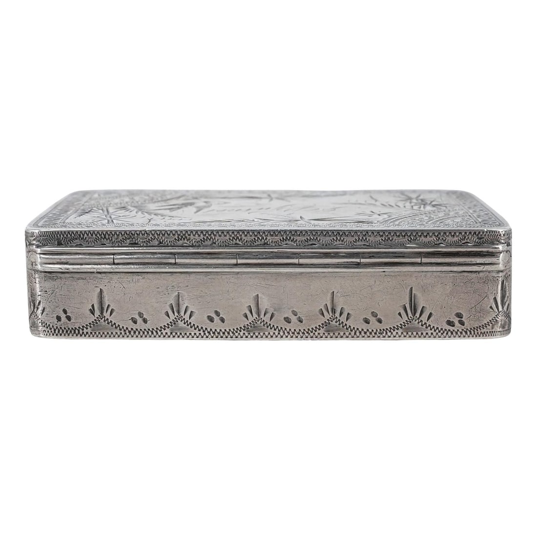 Antique Sterling Silver Snuff Box - 4
