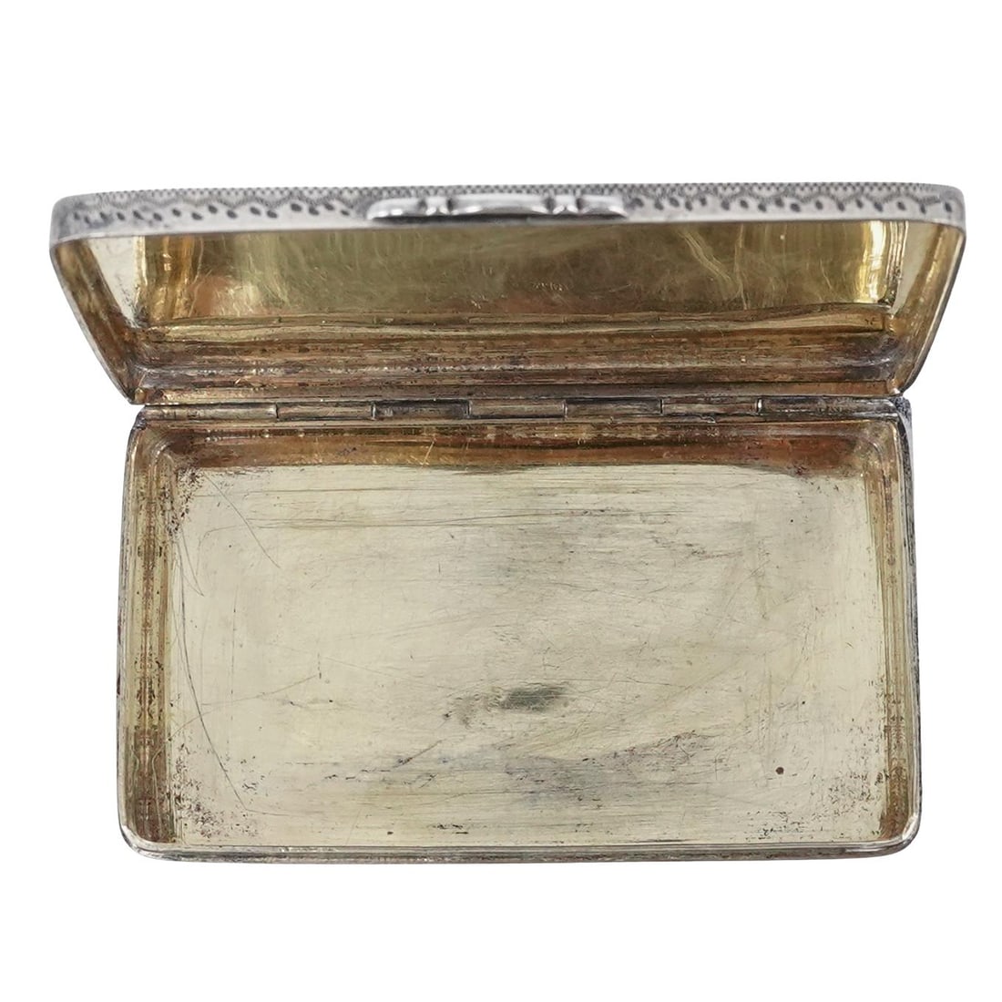 Antique Sterling Silver Snuff Box - 7