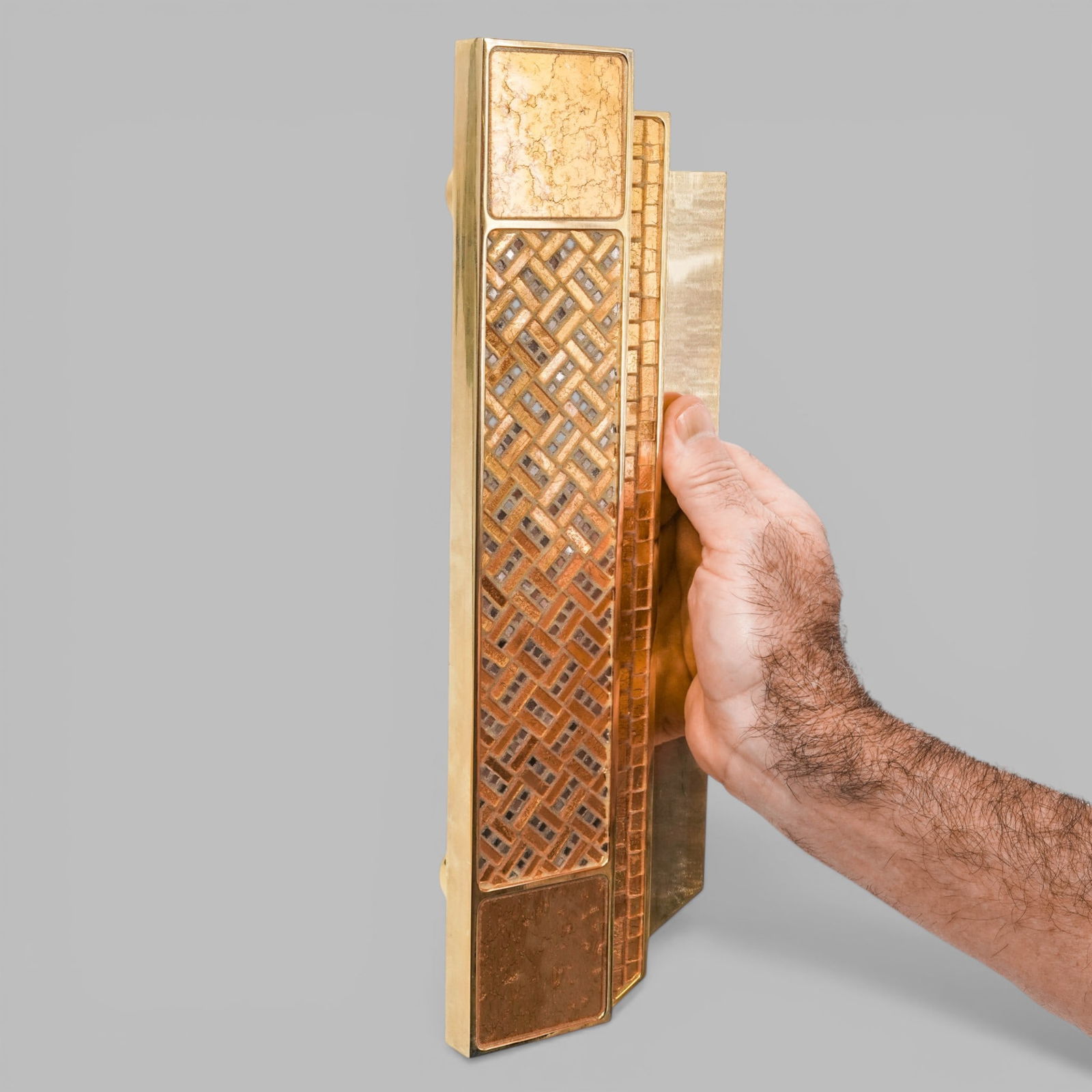 (2 pcs) SICIS "Broadway" & "Gatsby" Mosaic Door Handles - 2