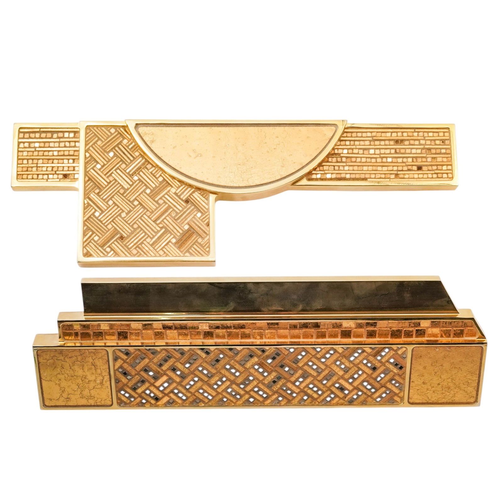 (2 pcs) SICIS "Broadway" & "Gatsby" Mosaic Door Handles - 7