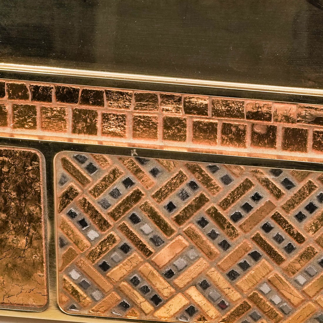 (2 pcs) SICIS "Broadway" & "Gatsby" Mosaic Door Handles - 8