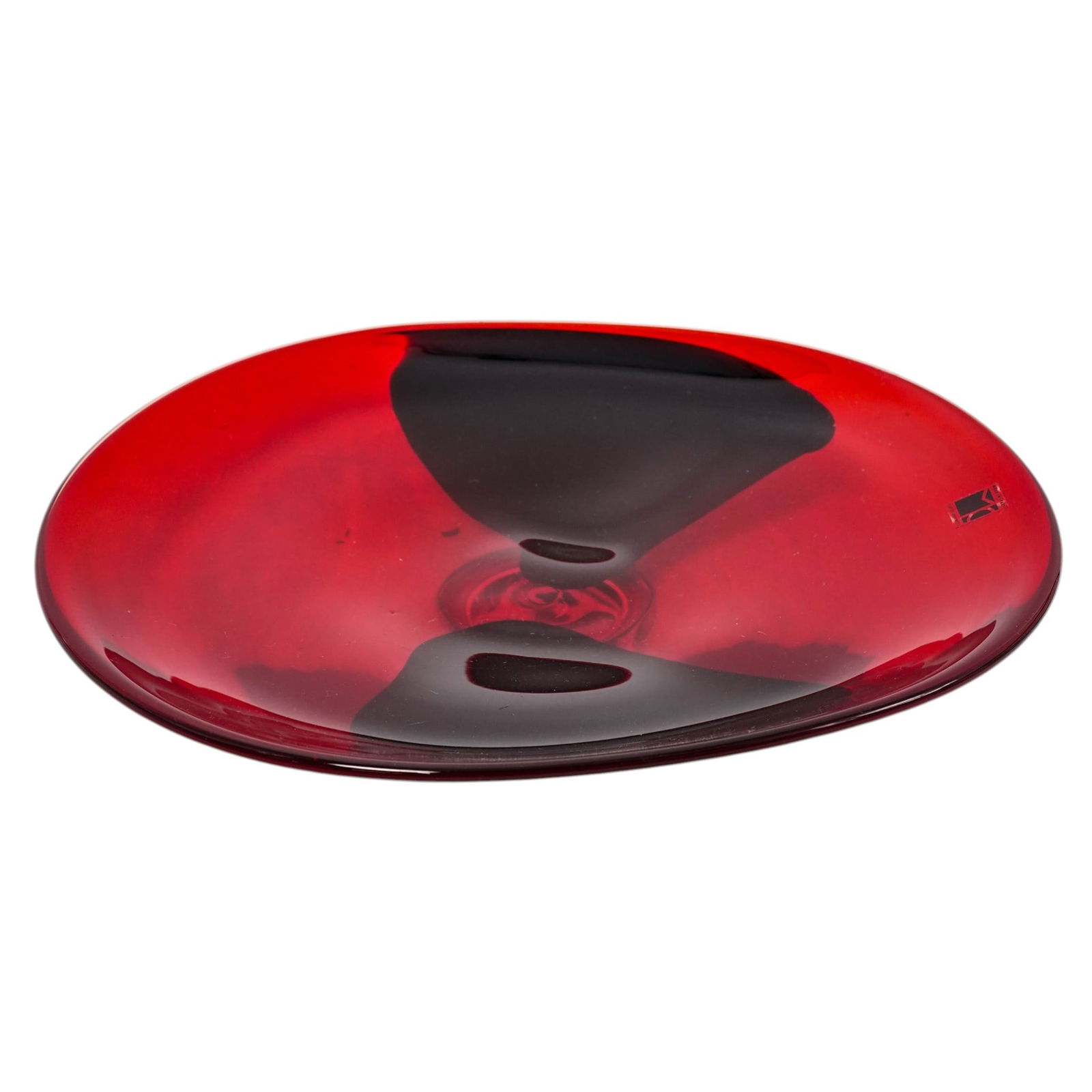 Carlo Moretti Murano Art Glass Footed Platter (1 of 8)