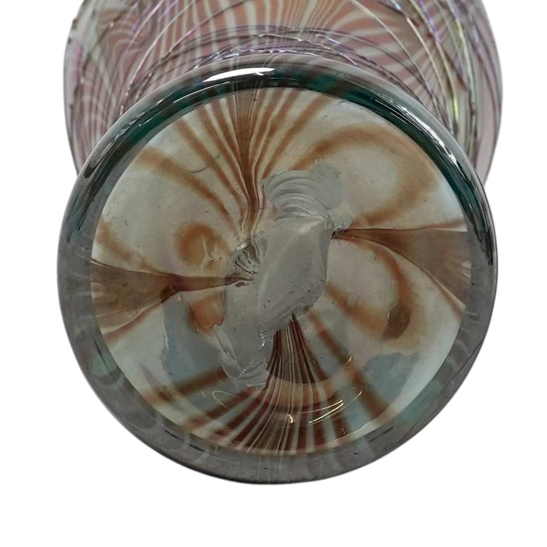 Pulled Feather Studio Art Glass Vase - 4