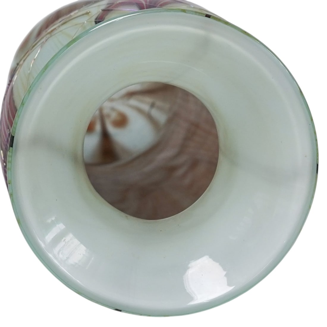 Pulled Feather Studio Art Glass Vase - 6