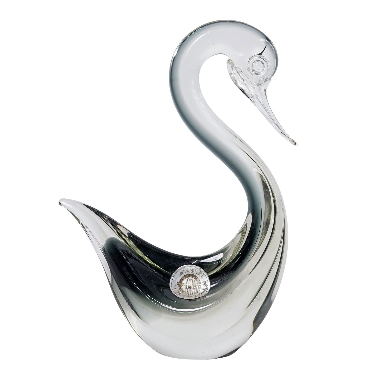 Vetreria Murano Ombre Sommerso Art Glass Swan Sculpture (1 of 5)