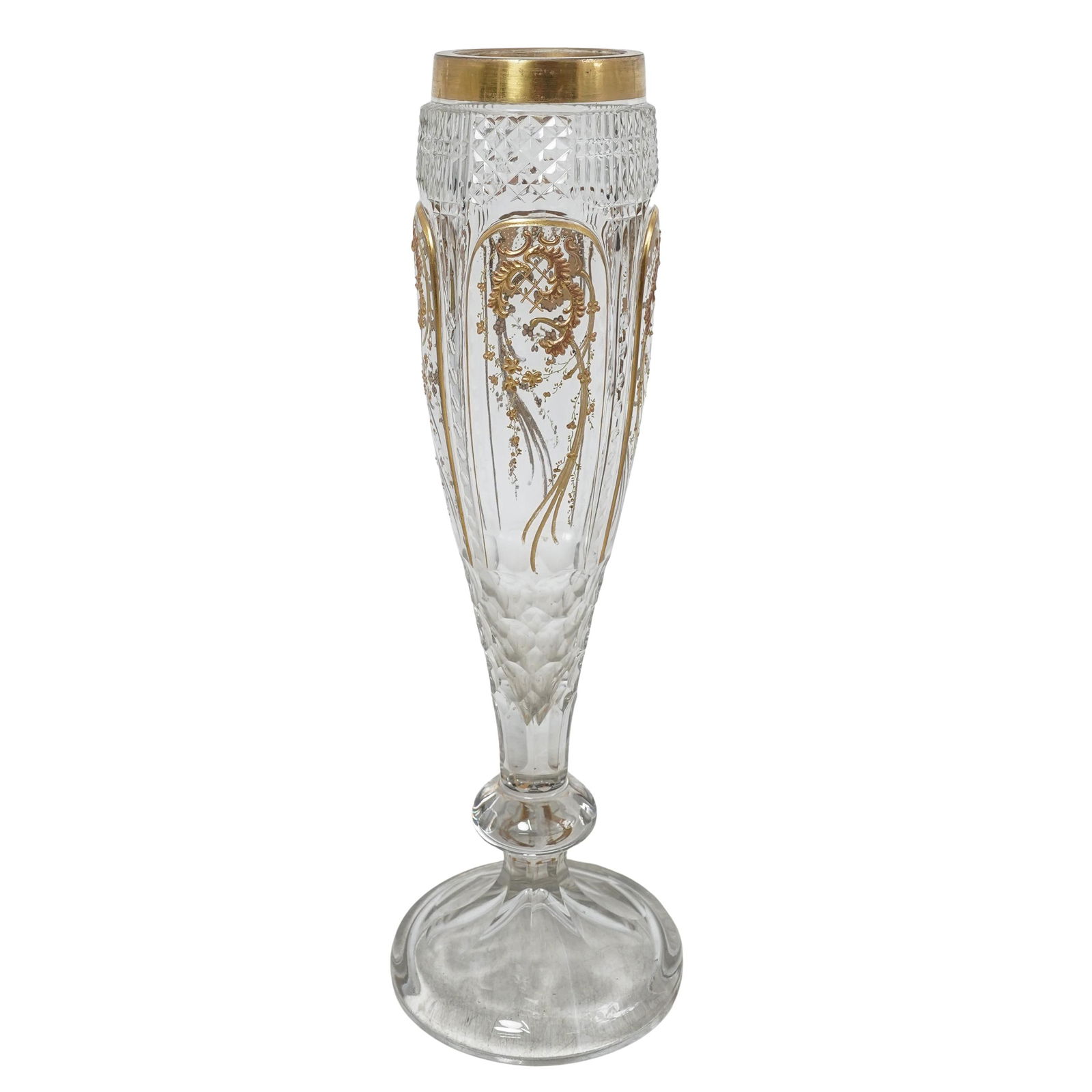 Antique French Gilt Crystal Vase (1 of 5)