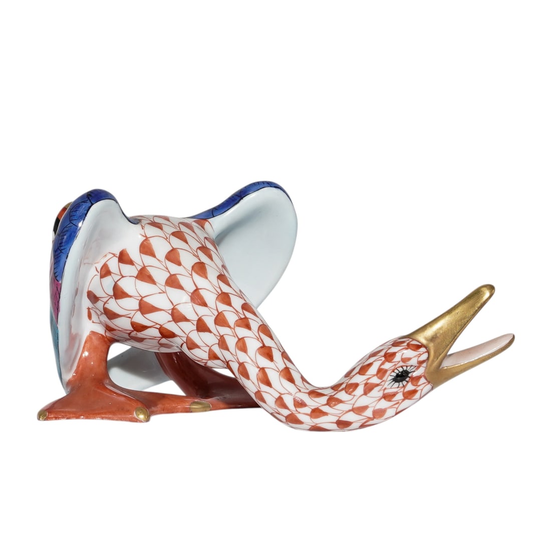 Herend Porcelain "Wild Duck" Fishnet Porcelain Figurine (1 of 6)