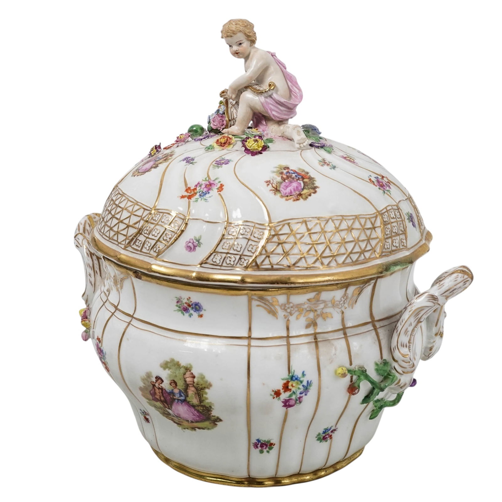 Antique German KPM Porcelain Lidded Tureen - 2
